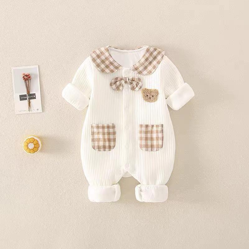 Korean-Style Baby Romper: Infant & Toddler Long-Sleeve Spring/Autumn Outing Suit with Stripes & Checks 73 cm
Korean-Style Baby Romper: Infant & Toddler Long-Sleeve Spring/Autumn Outing Suit with Stripes & Checks 73 cm