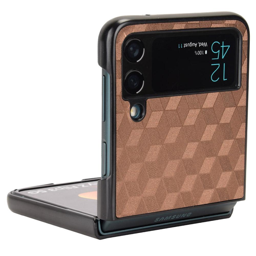 For Samsung Galaxy Z Flip4 5G Anti-scratch Rhombus Imprinted Folding Phone Case Anti-drop PU Leather Coated PC Cover Brown
For Samsung Galaxy Z Flip4 5G Anti-scratch Rhombus Imprinted Folding Phone Case Anti-drop PU Leather Coated PC Cover Brown
