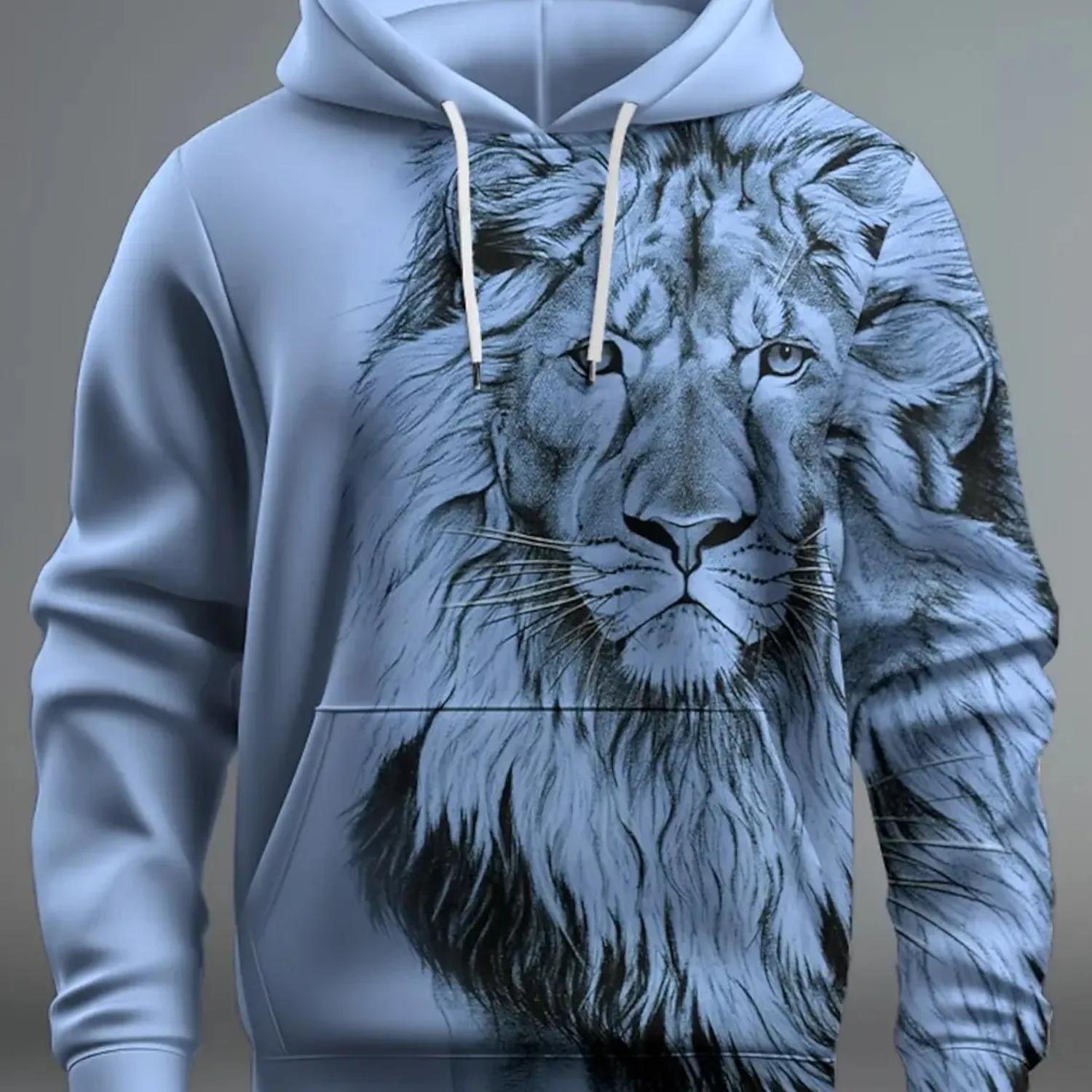 Новая осенняя мужская толстовка с капюшоном Ferocious Lion, винтажный пуловер для детей, повседневная стильная одежда с капюшоном для мальчиков и девочек, модное пальто со шляпой 4XL
Новая осенняя мужская толстовка с капюшоном Ferocious Lion, винтажный пуловер для детей, повседневная стильная одежда с капюшоном для мальчиков и девочек, модное пальто со шляпой 4XL