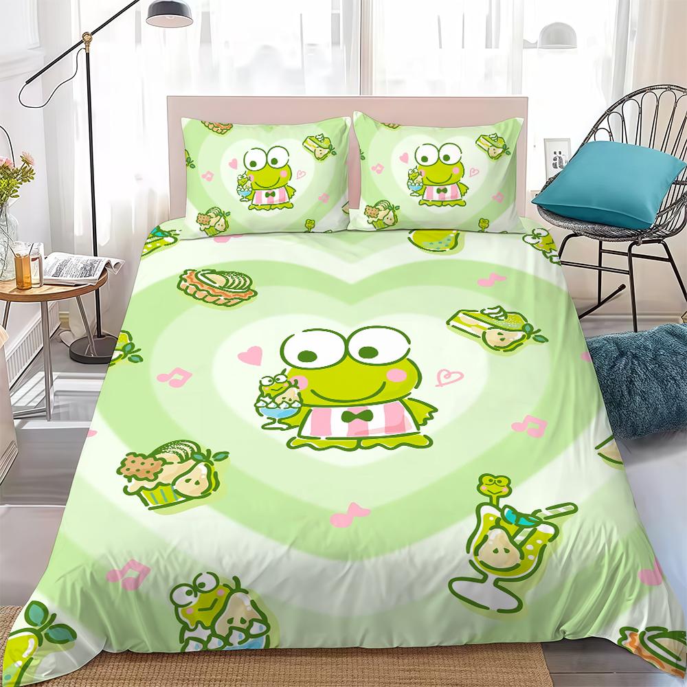 K-Keroppi Cartoon Duvet Cover Set Home Style Bedding Soft Laundry Cotton Bed 3 Piece Set Student Dormitory Gift 135x200cm
K-Keroppi Cartoon Duvet Cover Set Home Style Bedding Soft Laundry Cotton Bed 3 Piece Set Student Dormitory Gift 135x200cm