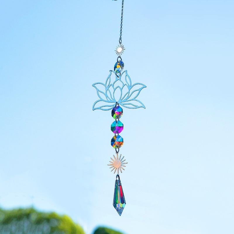1Pc Metal Lotusand Artificial Crystal Suncatcher Charm Handmade Applicable Home Wind Chime Pendant Outdoor Garden Plant срібний
1Pc Metal Lotusand Artificial Crystal Suncatcher Charm Handmade Applicable Home Wind Chime Pendant Outdoor Garden Plant срібний