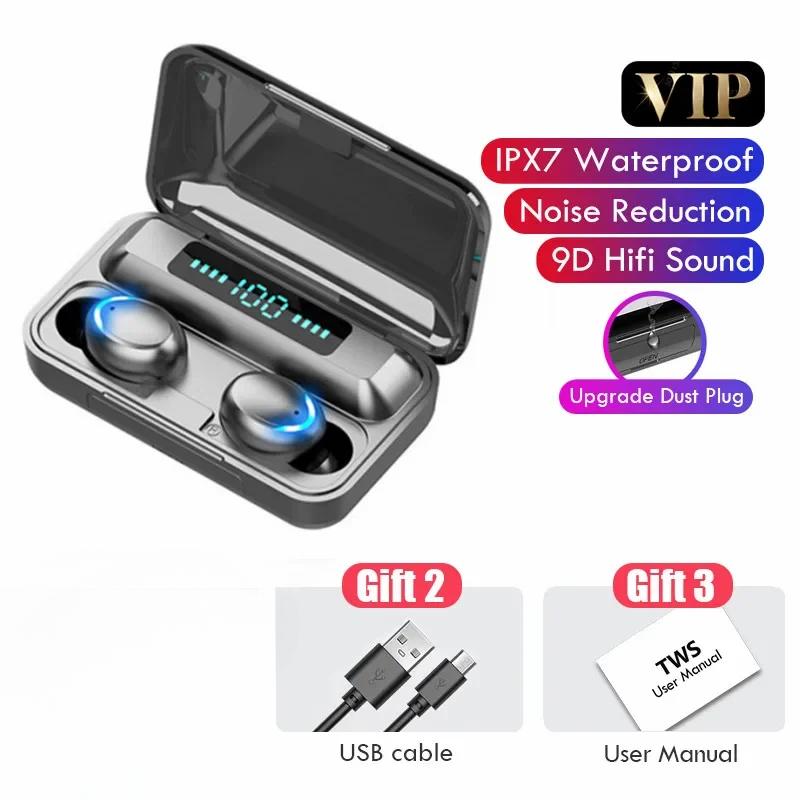 New F9 Bluetooth Headphones 9D Stereo High Bass Sport Earphones Handfree Touch Control Tws Wireless Earbuds Waterproof Headset чорний
New F9 Bluetooth Headphones 9D Stereo High Bass Sport Earphones Handfree Touch Control Tws Wireless Earbuds Waterproof Headset чорний
