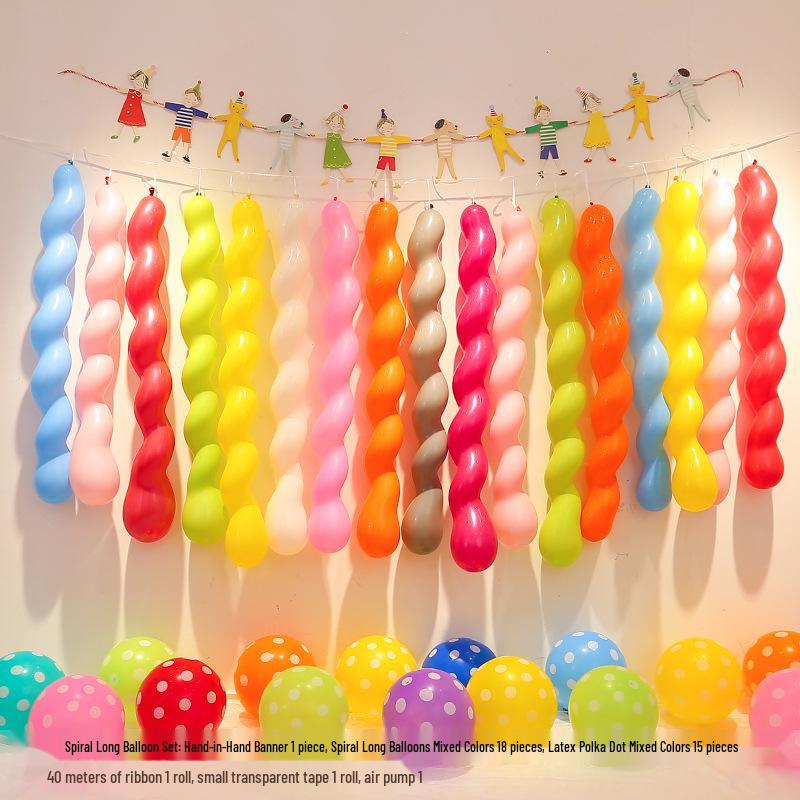 Colorful Spiral Balloons for Birthday & Children s Day Decorations
Colorful Spiral Balloons for Birthday & Children s Day Decorations
