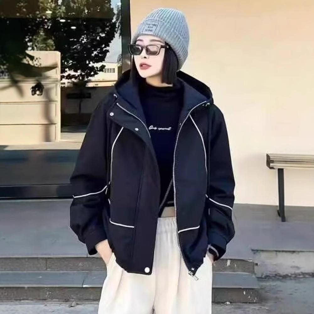 Korean Style Color Block Hooded Windbreaker for Women, 2025 Spring/Autumn, Lightweight Loose Fit Petite Jacket M
Korean Style Color Block Hooded Windbreaker for Women, 2025 Spring/Autumn, Lightweight Loose Fit Petite Jacket M
