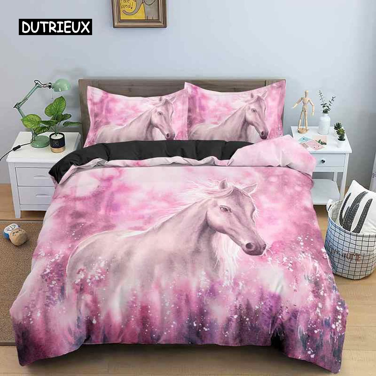 Three-Dimensional Animal Printed Horse Bedspread Cover Package, Domineering Galloping Horse Sleep Bedding Package 3pcs Polyester Quilt Covers with EU single(135x200cm)
Three-Dimensional Animal Printed Horse Bedspread Cover Package, Domineering Galloping Horse Sleep Bedding Package 3pcs Polyester Quilt Covers with EU single(135x200cm)