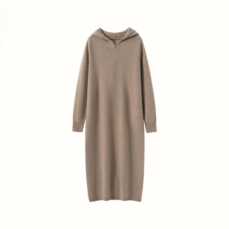 Autumn/Winter Hooded Wool Knit Sweater Dress - Solid, Loose, Soft, Warm, Mid-Length Cashmere. Extra Large верблюд/фиолетовый
Autumn/Winter Hooded Wool Knit Sweater Dress - Solid, Loose, Soft, Warm, Mid-Length Cashmere. Extra Large верблюд/фиолетовый
