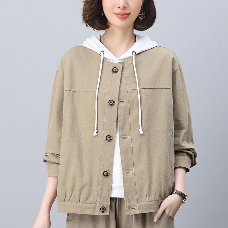 Women s Casual Round Neck Short Jacket - Plus Size, Loose Fit, Spring/Autumn Cardigan for Middle-Aged Moms XL (suggested 136-150 jin)
Women s Casual Round Neck Short Jacket - Plus Size, Loose Fit, Spring/Autumn Cardigan for Middle-Aged Moms XL (suggested 136-150 jin)