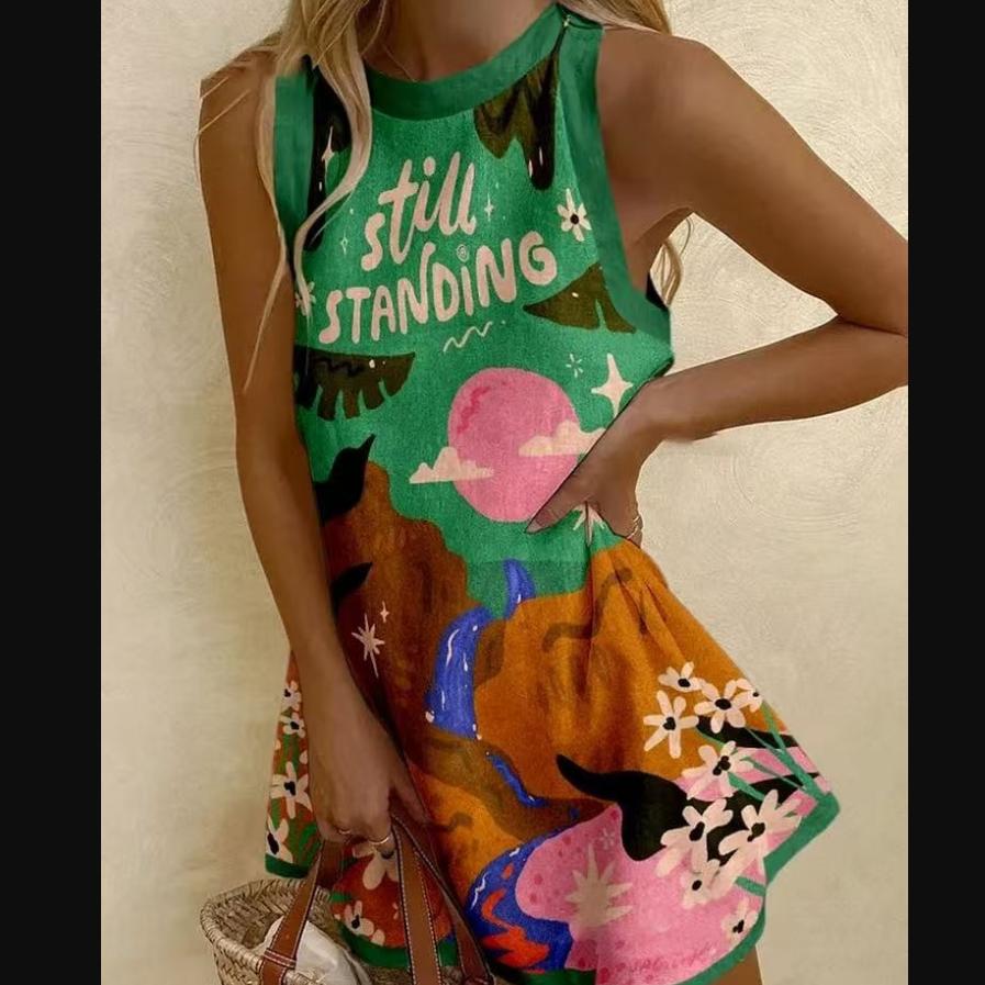 Женское платье-жилет миди без рукавов с круглым вырезом, модная юбка S зелёный
Женское платье-жилет миди без рукавов с круглым вырезом, модная юбка S зелёный