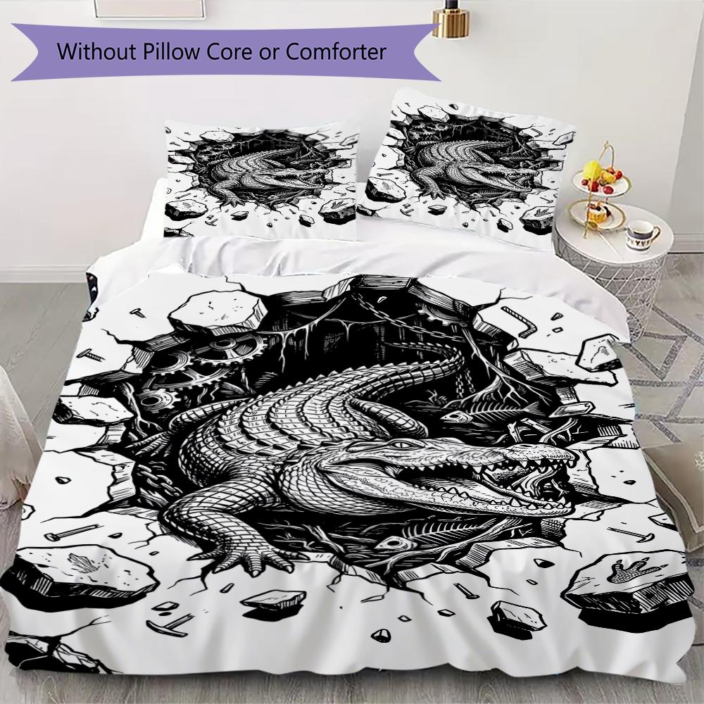 Black and white broken Pattern Bedding uilt Set uilt Cover Pillowcase Home Decoration Birthday Gift (1 * duvet cover + 5 * pillowcase without core) 135x200cm
Black and white broken Pattern Bedding uilt Set uilt Cover Pillowcase Home Decoration Birthday Gift (1 * duvet cover + 5 * pillowcase without core) 135x200cm