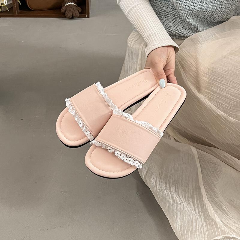 Fashion 2025 Summer New Women French Style Lace Toe Loop One Strap Slippers Bohemian Fairy Tale Inspired Anti Slip Outdoor Beach Sandals 35
Fashion 2025 Summer New Women French Style Lace Toe Loop One Strap Slippers Bohemian Fairy Tale Inspired Anti Slip Outdoor Beach Sandals 35