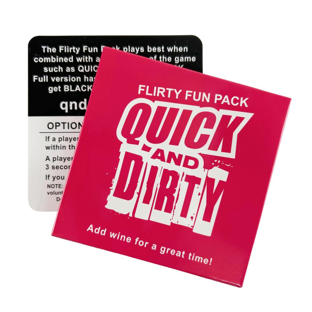 Quick And Dirty Card Game Offensively Fun Pack Social Comedy Game Quick And Dirty - Girls Night Edition Red and Black Deck
Quick And Dirty Card Game Offensively Fun Pack Social Comedy Game Quick And Dirty - Girls Night Edition Red and Black Deck