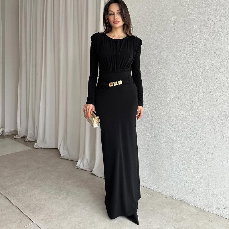 European Women s Solid Color Asymmetrical Neckline Tie-up Bodycon Dress Medium чорний
European Women s Solid Color Asymmetrical Neckline Tie-up Bodycon Dress Medium чорний