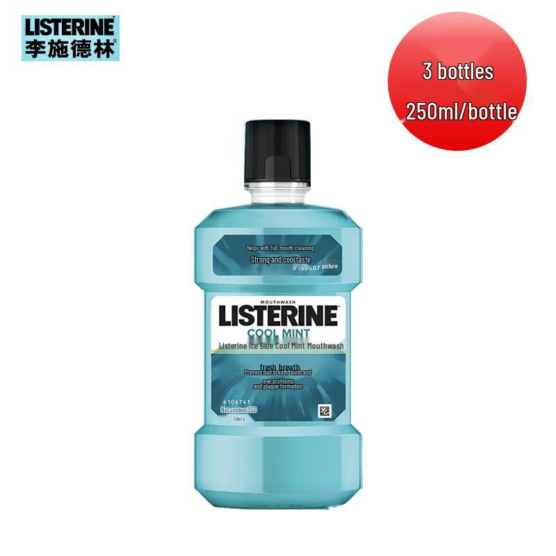 Listerine Cool Mint Mouthwash 3 x 250ml Pack
Listerine Cool Mint Mouthwash 3 x 250ml Pack