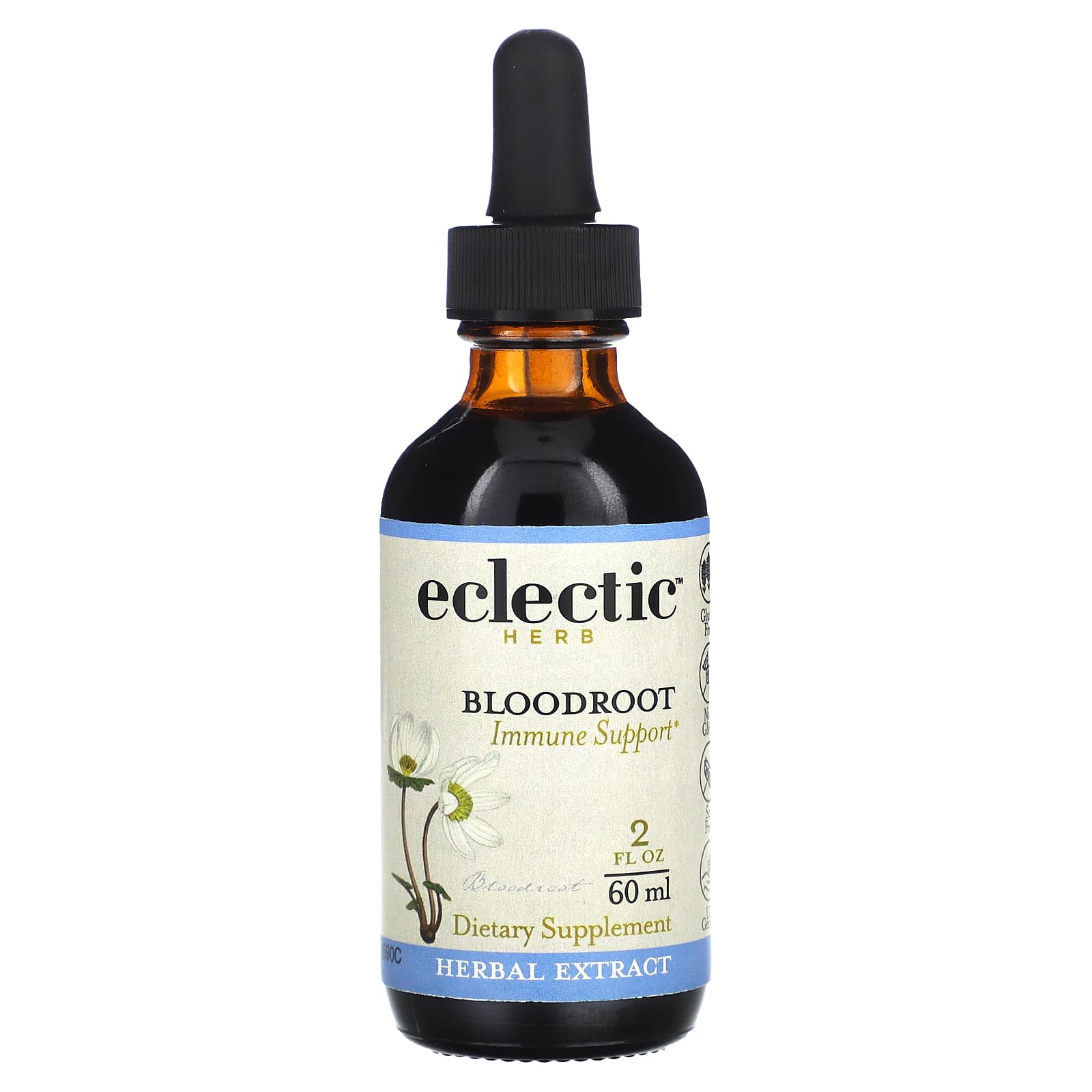 Bloodroot Extract, 60 mL (2 Fl Oz) (250 mg per serving)
Bloodroot Extract, 60 mL (2 Fl Oz) (250 mg per serving)