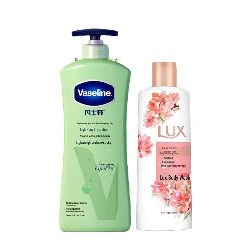 Vaseline Aloe Fresh Body Lotion & Cherry Blossom Shower Gel Set
Vaseline Aloe Fresh Body Lotion & Cherry Blossom Shower Gel Set