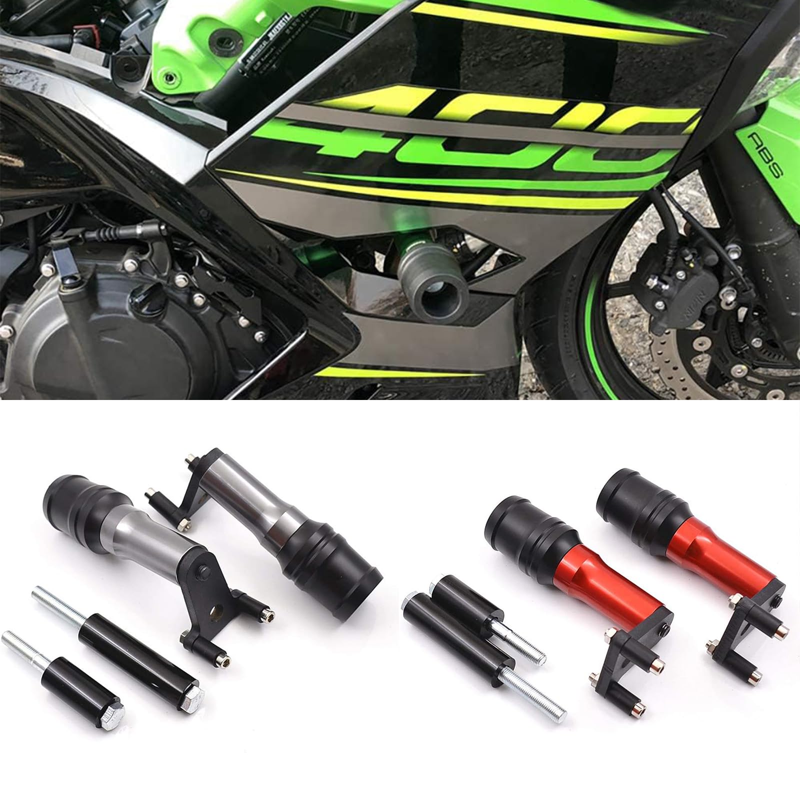 Motorcycle Frame Sliders for Kawasaki Ninja 400 Z400 and Ninja 250 Z250 Sliders/Engine (2018-2023) (2019-2023) (Red)
Motorcycle Frame Sliders for Kawasaki Ninja 400 Z400 and Ninja 250 Z250 Sliders/Engine (2018-2023) (2019-2023) (Red)