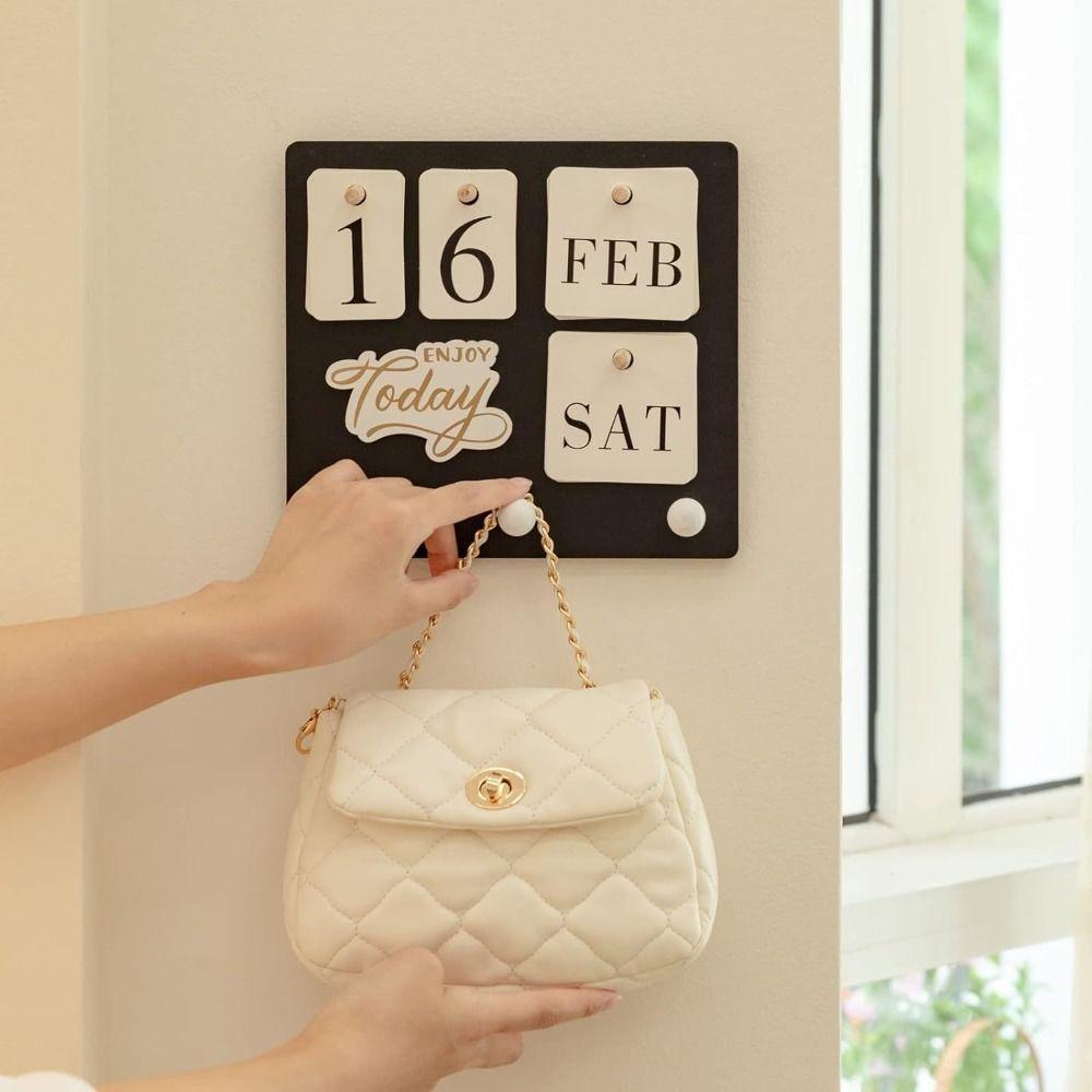 Adjustable Perpetual Calendar Ornaments Creative DIY Calendar with Hooks Office Desk Decoration бежевий
Adjustable Perpetual Calendar Ornaments Creative DIY Calendar with Hooks Office Desk Decoration бежевий