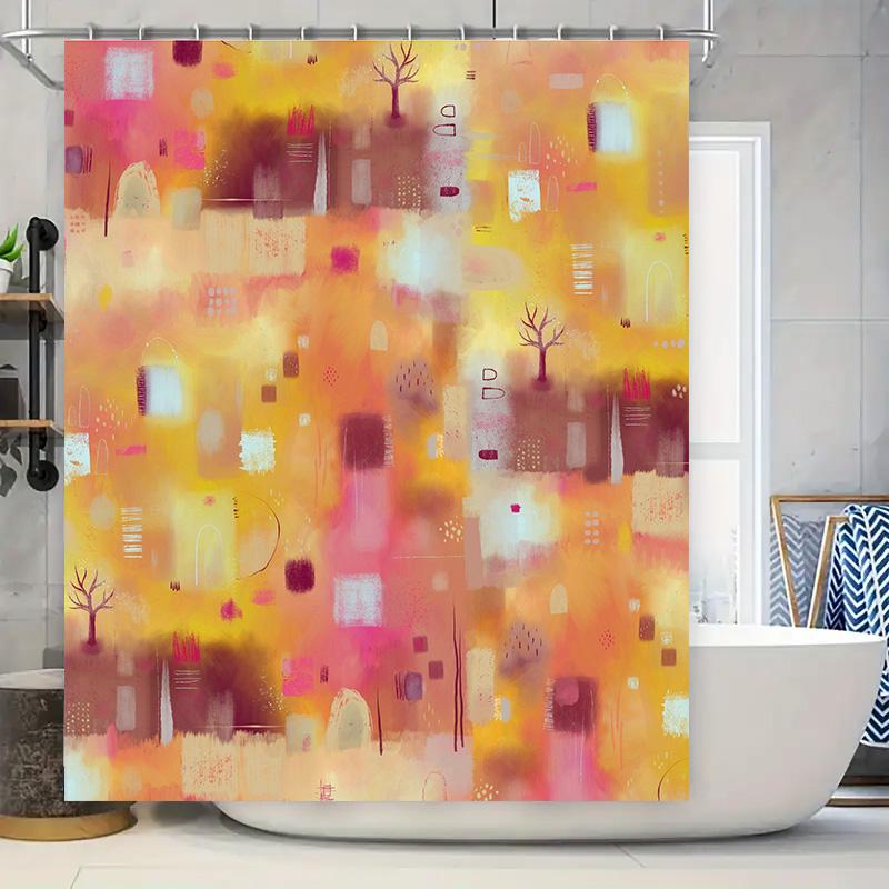 Abstract Art Shower Curtain Colorful Geometric Print For Bathroom Decor 3D Printed Bath Liner With Hooks Available In Custom Siz W60H190(CM)-1 Pcs
Abstract Art Shower Curtain Colorful Geometric Print For Bathroom Decor 3D Printed Bath Liner With Hooks Available In Custom Siz W60H190(CM)-1 Pcs