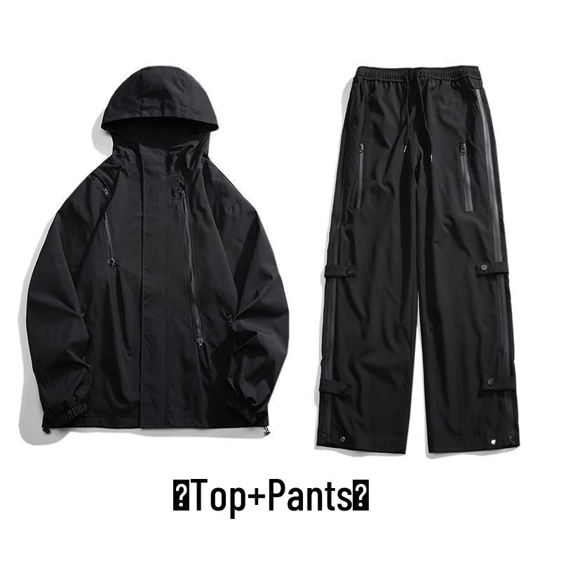 American Trend Waterproof Windbreaker Set - Men s & Women s Spring/Autumn Hiking Jacket & Pants L
American Trend Waterproof Windbreaker Set - Men s & Women s Spring/Autumn Hiking Jacket & Pants L