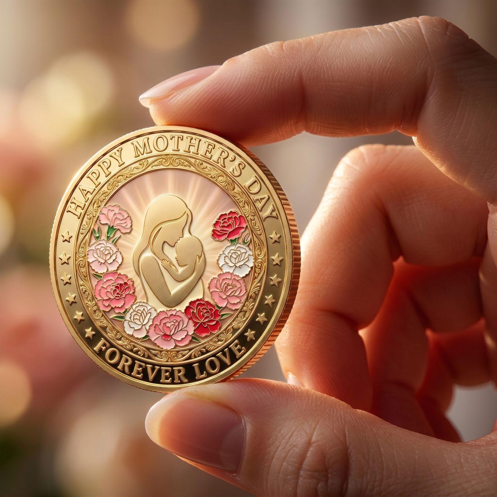 Happy Mothers Day Commemorative Coin Forever Love Design Collectible Gift for Mom Keepsake Token with Floral Motif and Raised Relief Detailing One Size золотой
Happy Mothers Day Commemorative Coin Forever Love Design Collectible Gift for Mom Keepsake Token with Floral Motif and Raised Relief Detailing One Size золотой