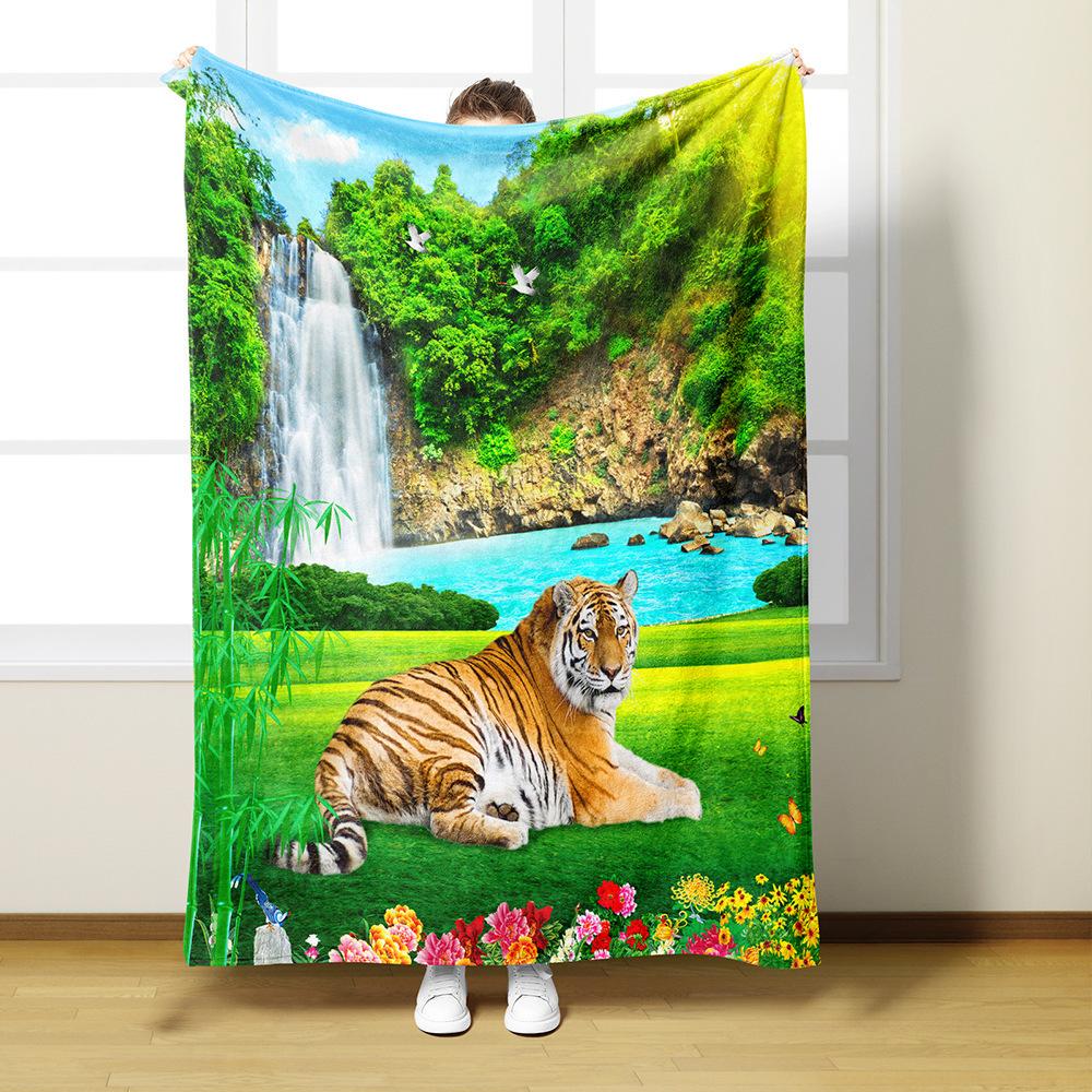 Tiger pattern Printed Blanket for Sofa Bed Travel Camping Living Room Office Conditioning Blanket for All Seasons Gifts 75x90cm
Tiger pattern Printed Blanket for Sofa Bed Travel Camping Living Room Office Conditioning Blanket for All Seasons Gifts 75x90cm