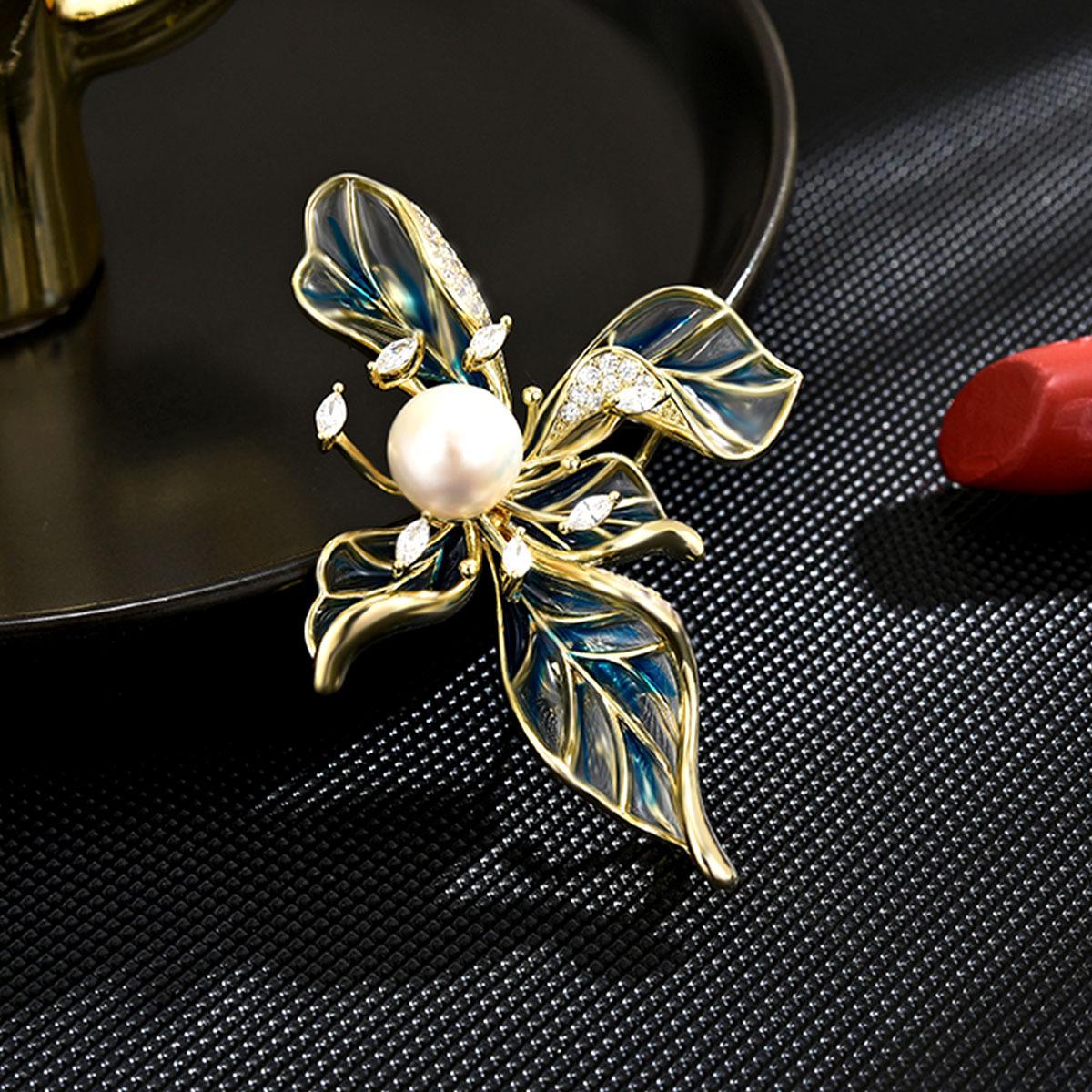 Ladies Light Luxury Vintage Blue Flower Brooch, Fashionable Elegant Exquisite Daily Gift Daily Accessory
Ladies Light Luxury Vintage Blue Flower Brooch, Fashionable Elegant Exquisite Daily Gift Daily Accessory