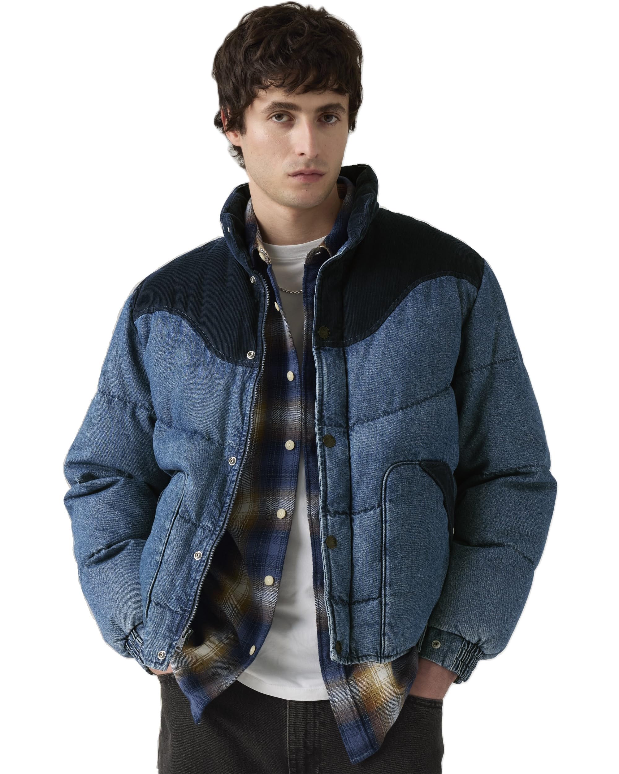 Levi s Puffer Jacket WILD WEST Padded Denim Jacket Stand Collar Men s 004EX-0000 US M
Levi s Puffer Jacket WILD WEST Padded Denim Jacket Stand Collar Men s 004EX-0000 US M