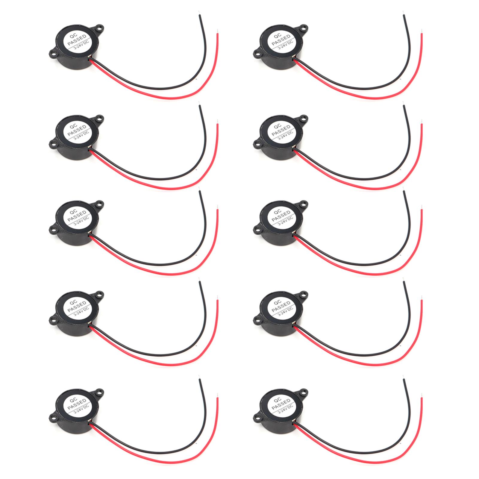 Set of 10pcs Loud Piezoelectric Buzzers Active Piezo Buzzers 3-24V Continuous Beep Alarms for Electronic Application 1
Set of 10pcs Loud Piezoelectric Buzzers Active Piezo Buzzers 3-24V Continuous Beep Alarms for Electronic Application 1