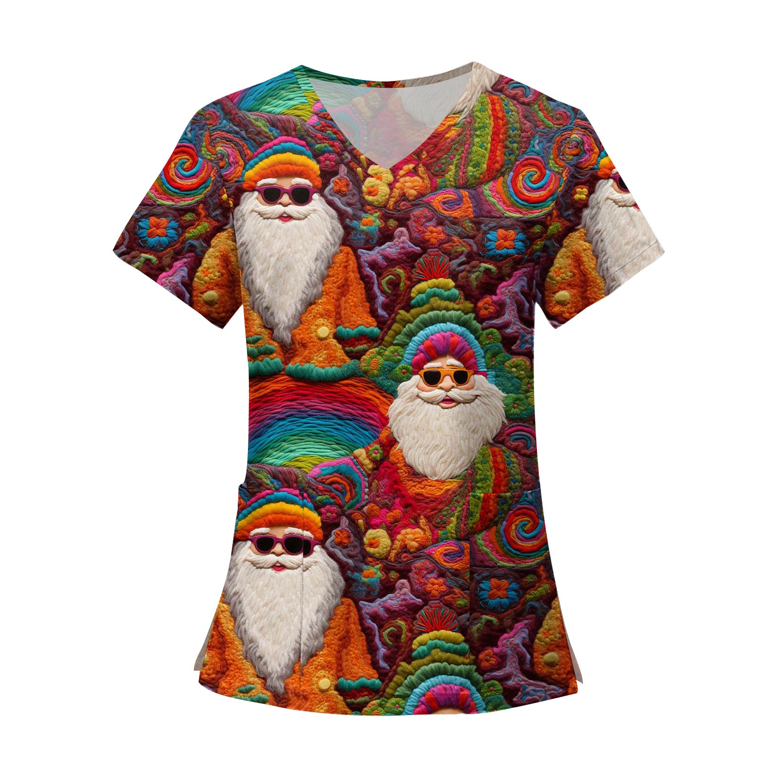 Женские модные топы с короткими рукавами и V-образным вырезом с принтом, рабочие футболки с карманами S
Женские модные топы с короткими рукавами и V-образным вырезом с принтом, рабочие футболки с карманами S