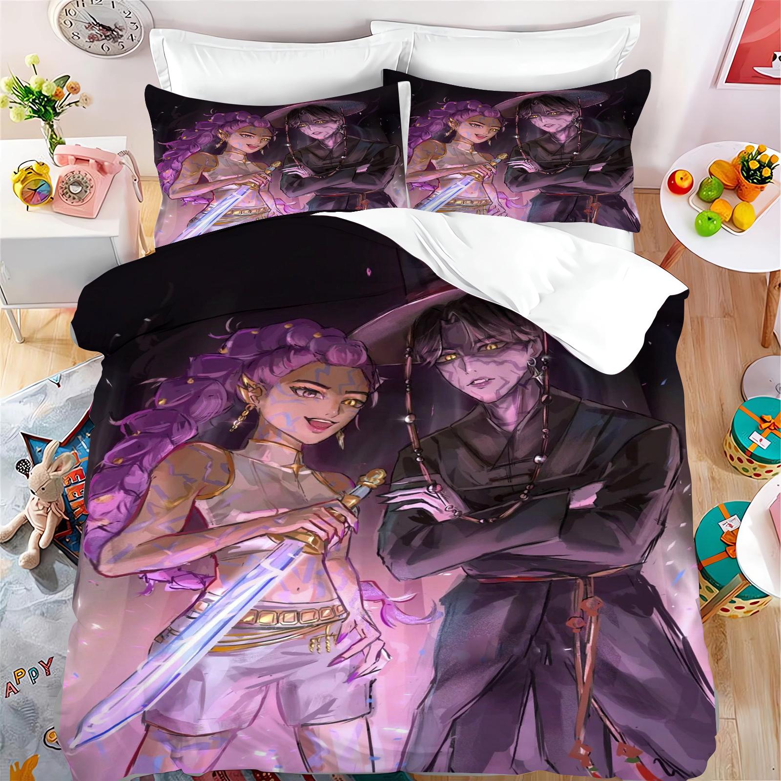 Comforter K-Pop Bedding Set Demon Hunters Themed Colorful Print Polyester Student Dormitory Bed Sheet Kid Gift Home Textile Comforter (quilt)-EU Single(135*200cm)3pcs
Comforter K-Pop Bedding Set Demon Hunters Themed Colorful Print Polyester Student Dormitory Bed Sheet Kid Gift Home Textile Comforter (quilt)-EU Single(135*200cm)3pcs