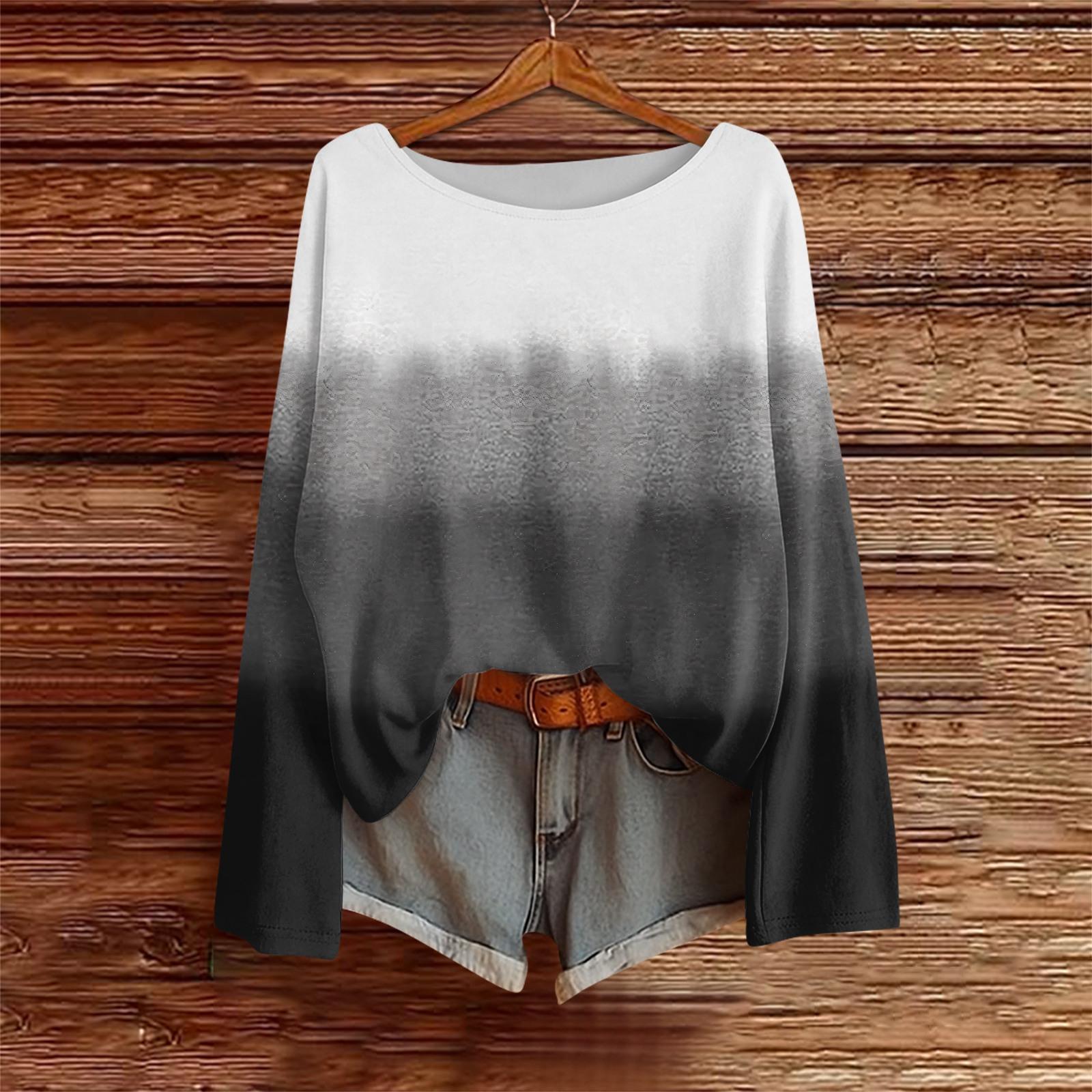 Long Sleeve Shirts For Women Printed Tees Blouses Casual Plus Size Basic Tops Pullover L чорний
Long Sleeve Shirts For Women Printed Tees Blouses Casual Plus Size Basic Tops Pullover L чорний