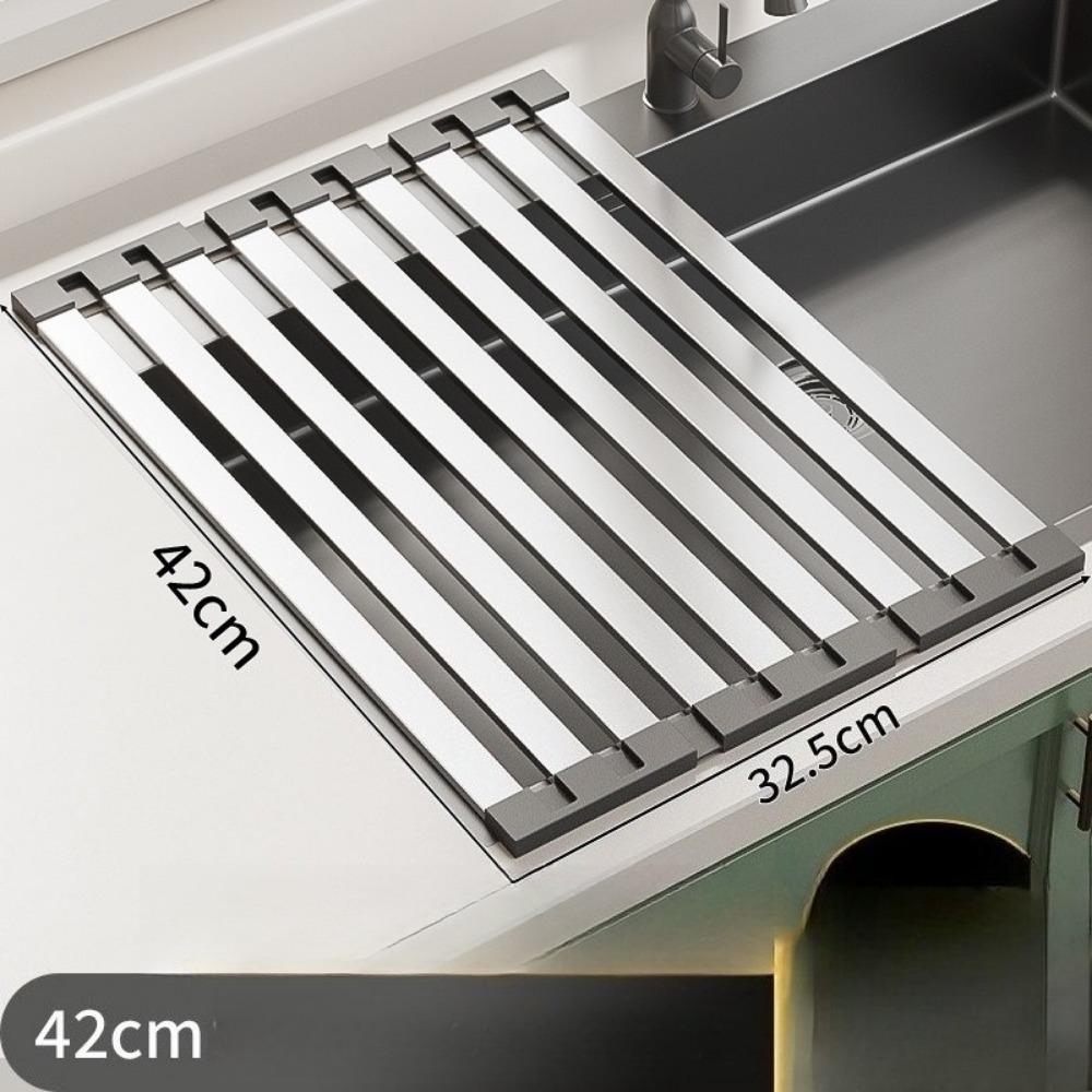 1PC Stainless Steel Foldable Drain Shelf Kitchen Dishes and Chopsticks Silicone Storage Shelf 42cm
1PC Stainless Steel Foldable Drain Shelf Kitchen Dishes and Chopsticks Silicone Storage Shelf 42cm