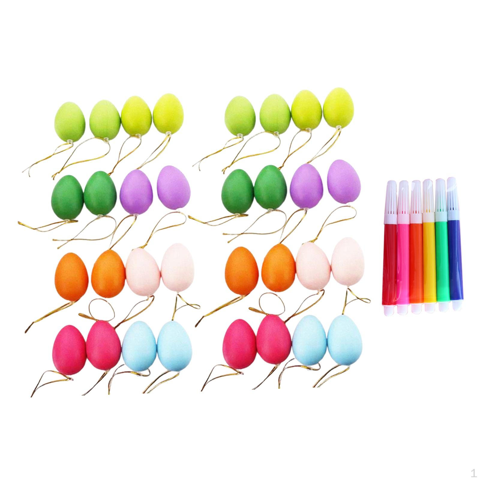 32x Easter Egg Ornaments DIY Kit Artificial Eggs Paintable Unfinished Smooth with Hanging Ropes for
32x Easter Egg Ornaments DIY Kit Artificial Eggs Paintable Unfinished Smooth with Hanging Ropes for
