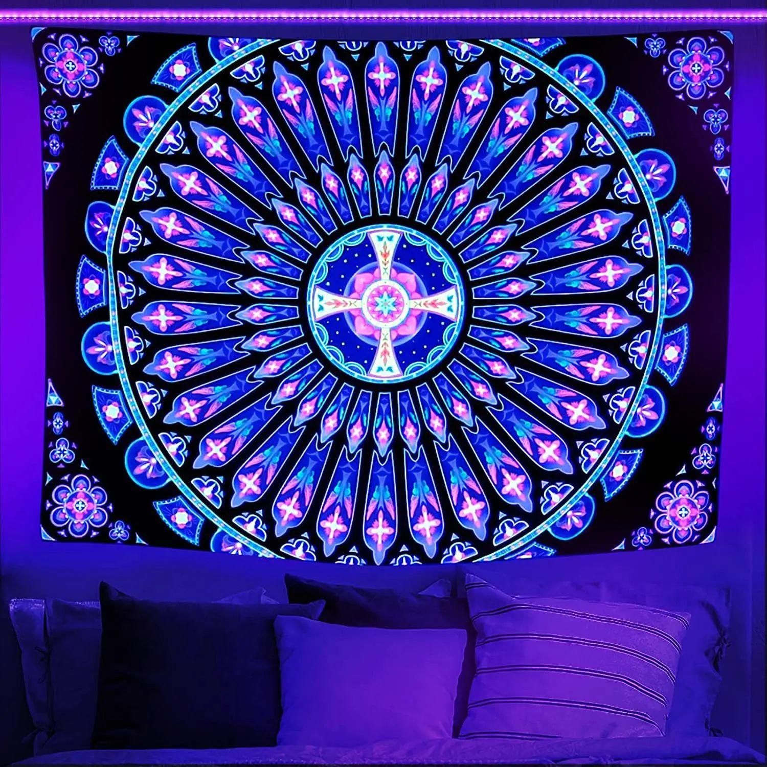 VIKAMA Face Sun Tapestry with Neon Glowing Astrology Mandala Pattern for Living Room and Bedroom Wall Hanging Home Decoration 74x94cm(29x37in)
VIKAMA Face Sun Tapestry with Neon Glowing Astrology Mandala Pattern for Living Room and Bedroom Wall Hanging Home Decoration 74x94cm(29x37in)