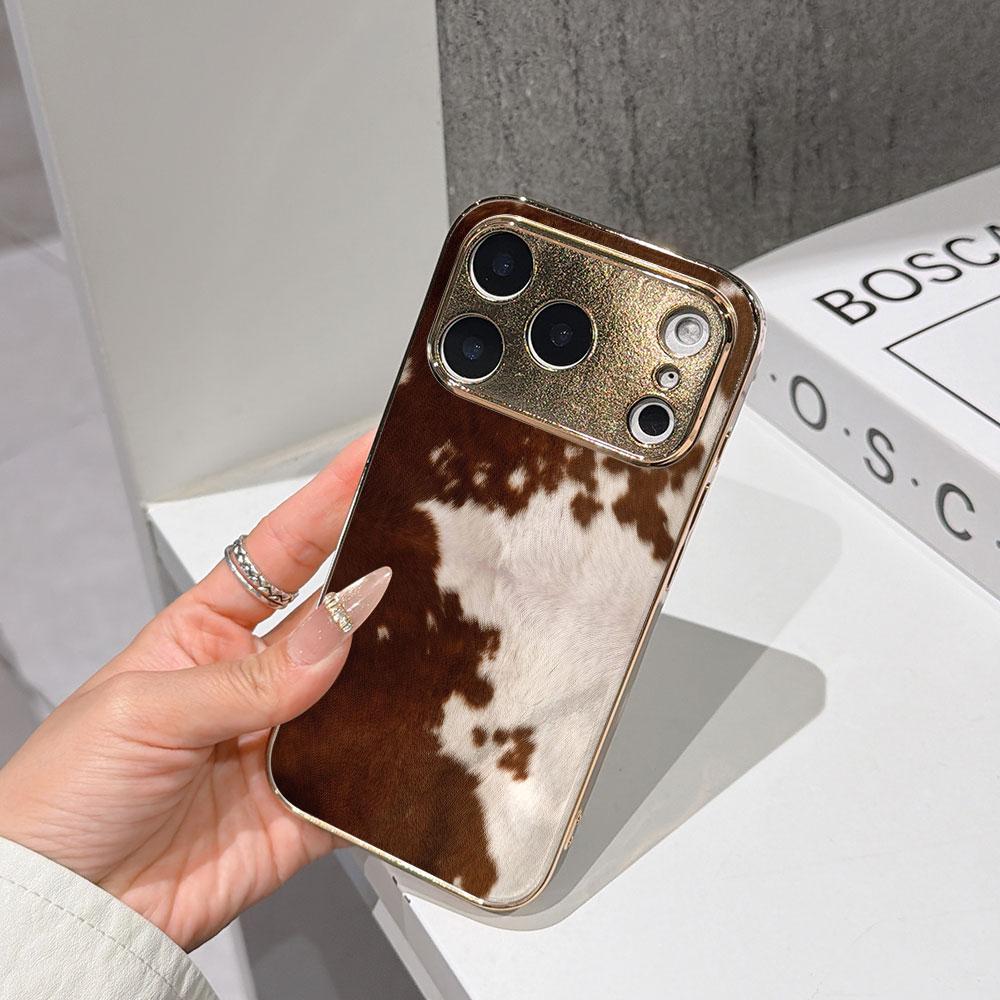 Lucky Start Phone Case For iPhone 17 16 15 14 13 12 11 Pro Max 16E Gold Electroplated glass shell Brown White Cow Cover IPHONE14PRO
Lucky Start Phone Case For iPhone 17 16 15 14 13 12 11 Pro Max 16E Gold Electroplated glass shell Brown White Cow Cover IPHONE14PRO