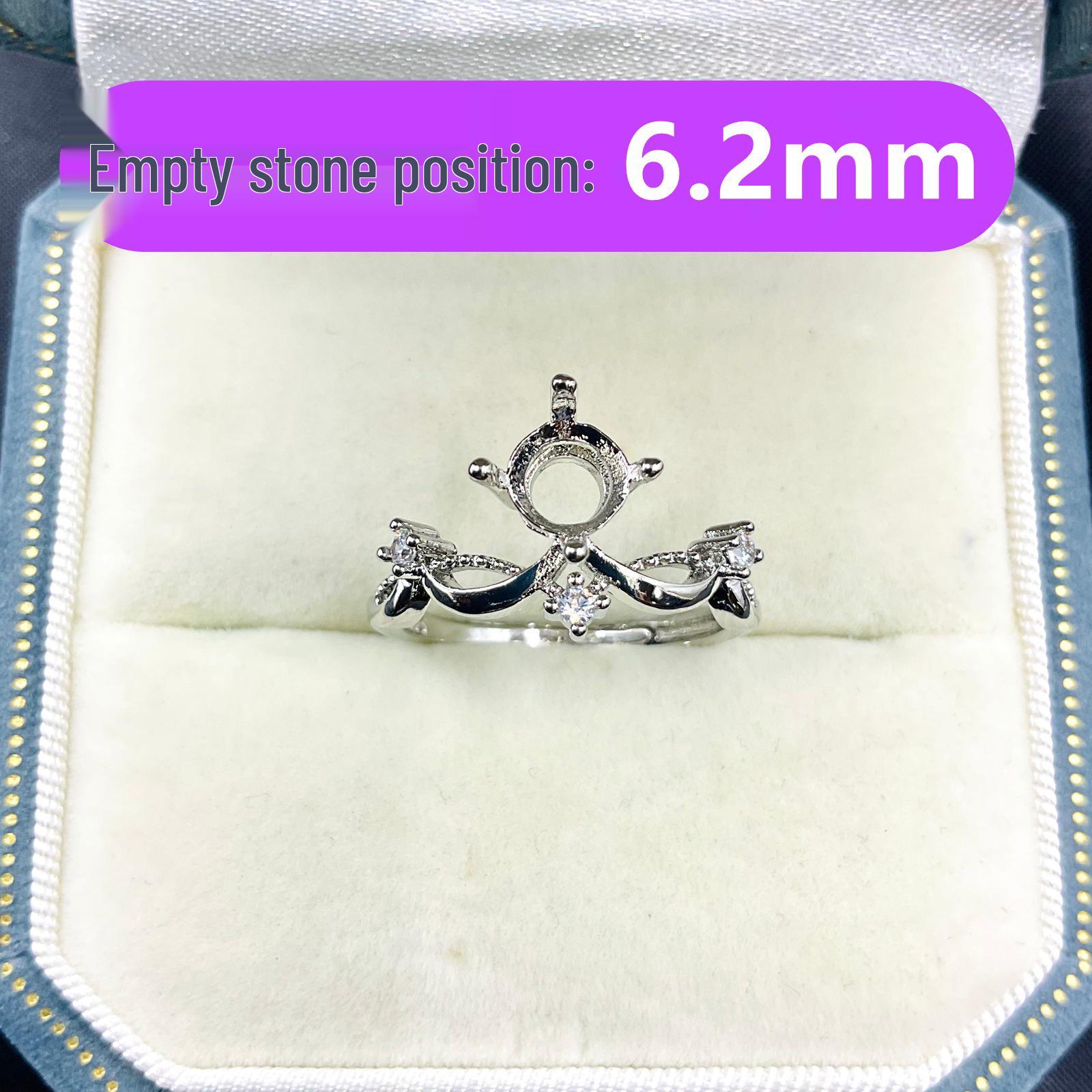 Adjustable Four-Prong Crown Ring Setting for 6.2mm Round CZ Diamond Adjustable Opening
Adjustable Four-Prong Crown Ring Setting for 6.2mm Round CZ Diamond Adjustable Opening