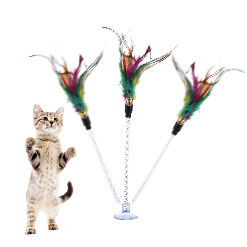 with Suction Cup and Bells Cat Teaser Stick Simulation Mouse Feather Toy for Kitten Dogs Playing
with Suction Cup and Bells Cat Teaser Stick Simulation Mouse Feather Toy for Kitten Dogs Playing