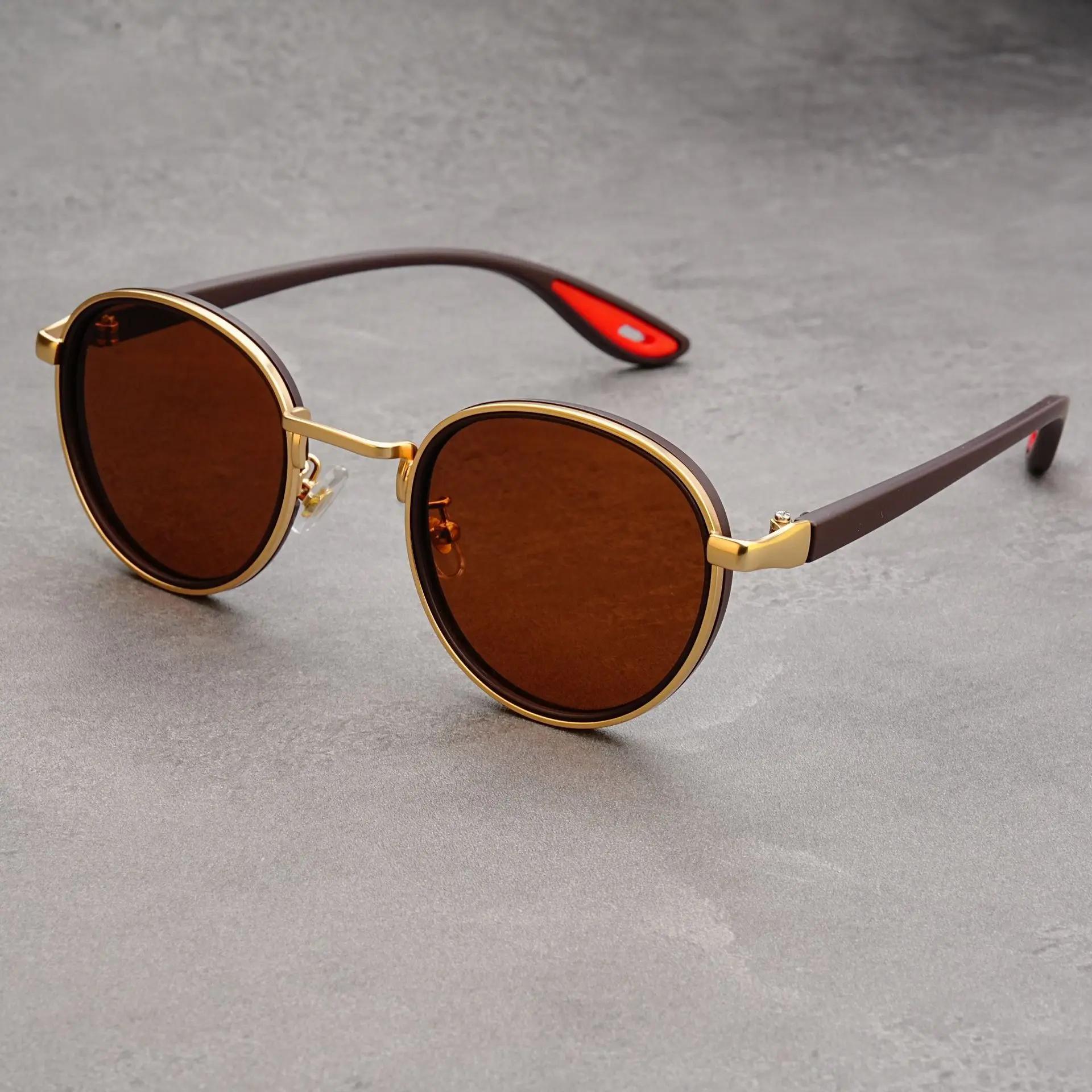 New Retro Casual Gold-rimmed Round Sunglasses Sun Protection Personality Street Shooting Concave Modelling Sunglasses Male As shown
New Retro Casual Gold-rimmed Round Sunglasses Sun Protection Personality Street Shooting Concave Modelling Sunglasses Male As shown