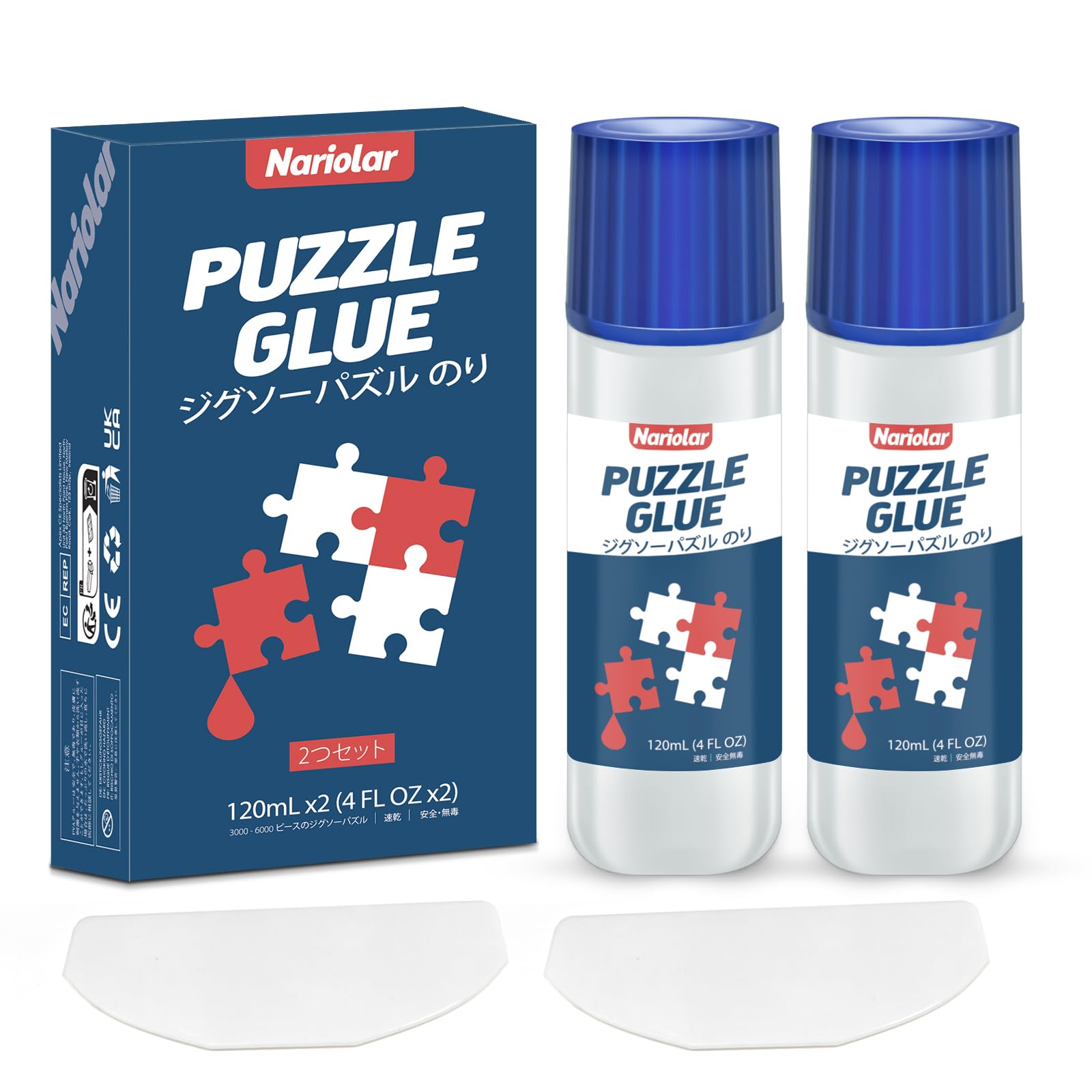 Клей для пазлов Nariolar Jigsaw Puzzle подходит для быстрого крепления и подвешивания 2 120 мл x 2, шпатель, пазлы, сушка, упаковки,
Клей для пазлов Nariolar Jigsaw Puzzle подходит для быстрого крепления и подвешивания 2 120 мл x 2, шпатель, пазлы, сушка, упаковки,