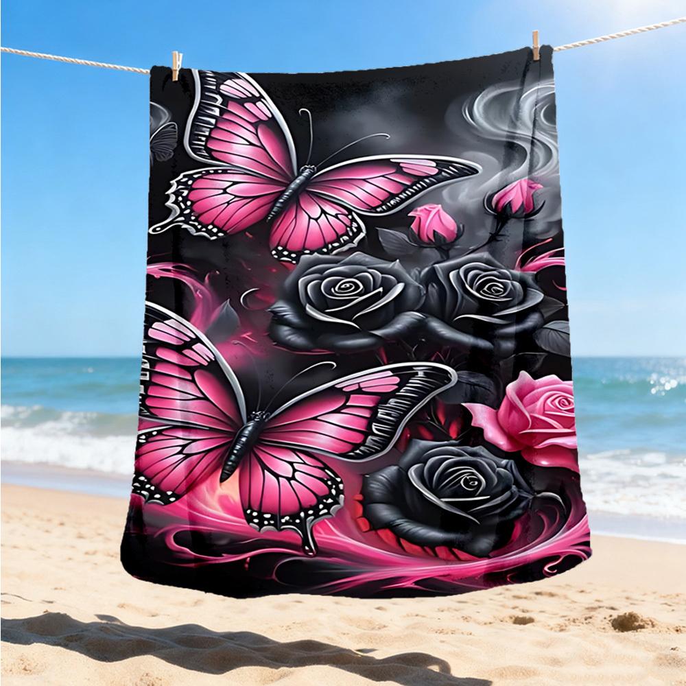 1pc Butterfly Roses Outdoor Flannel Blanket Soft All Season Polyester Throw , Perfect for Picnics & Travel , Picnic Accessory 80x120cm
1pc Butterfly Roses Outdoor Flannel Blanket Soft All Season Polyester Throw , Perfect for Picnics & Travel , Picnic Accessory 80x120cm