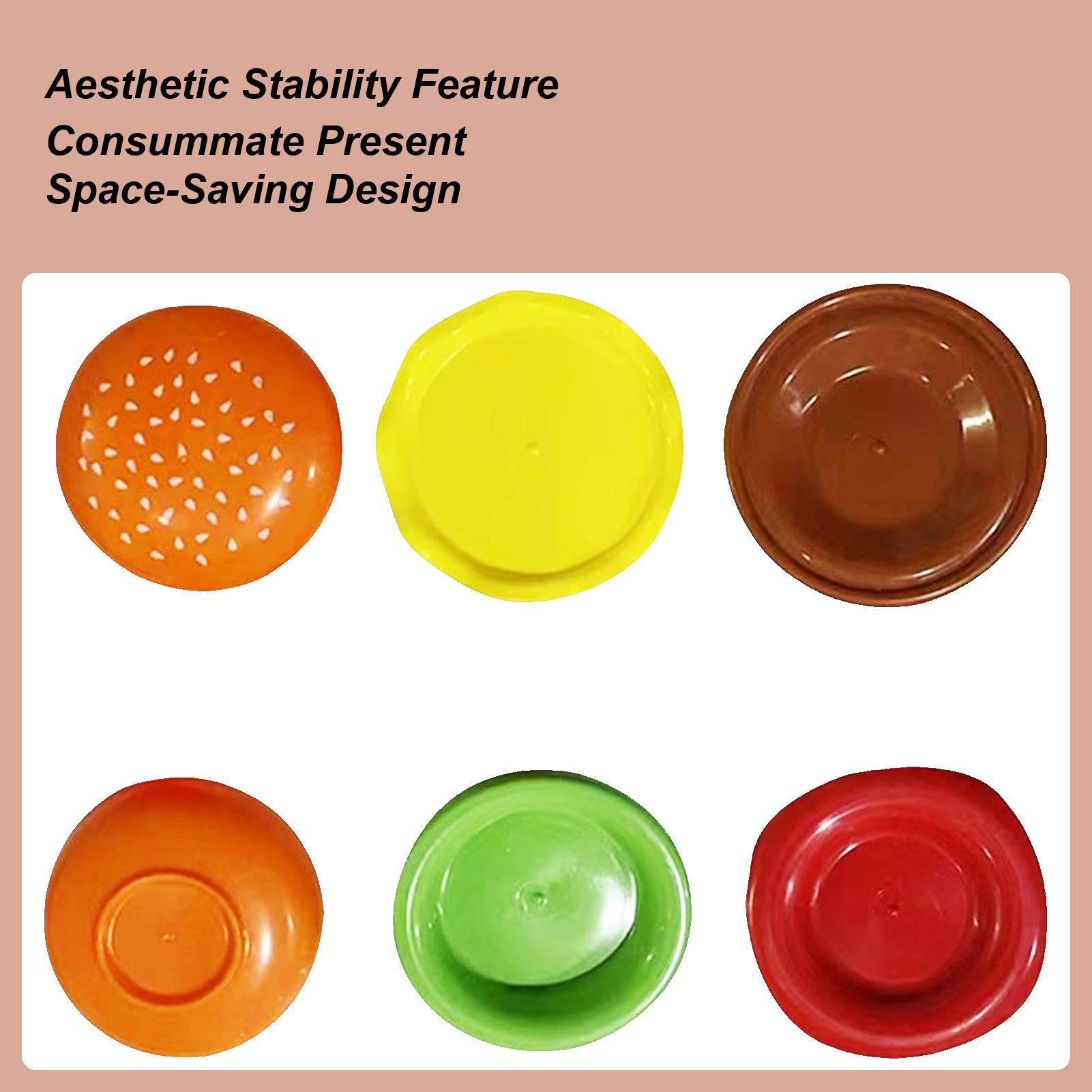 Cute Burger Plates 6-piece Stackable Burger Dish Set Burger Sauce Bowls Storage Seasoning Dish For Ketchup Sushi Snack China Mainland
Cute Burger Plates 6-piece Stackable Burger Dish Set Burger Sauce Bowls Storage Seasoning Dish For Ketchup Sushi Snack China Mainland