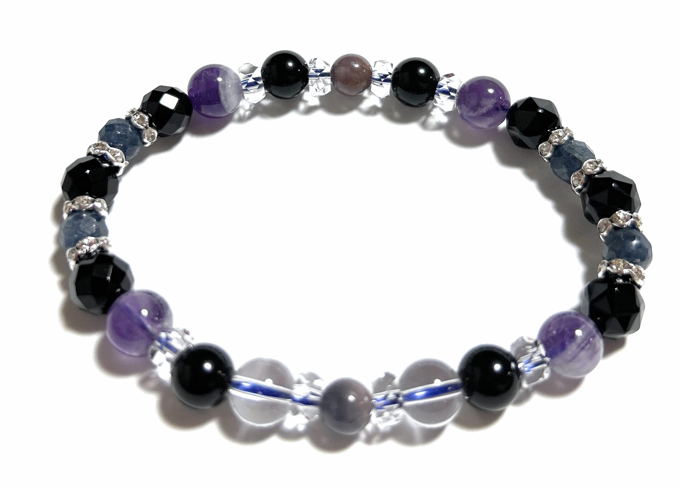 Natural Stone Power Stone Bracelet Sapphire Bicolor Ruby Cape Amethyst Onyx Crystal Luck Inner Approximately 18cm Unisex Made in Japan This Lucky
Natural Stone Power Stone Bracelet Sapphire Bicolor Ruby Cape Amethyst Onyx Crystal Luck Inner Approximately 18cm Unisex Made in Japan This Lucky