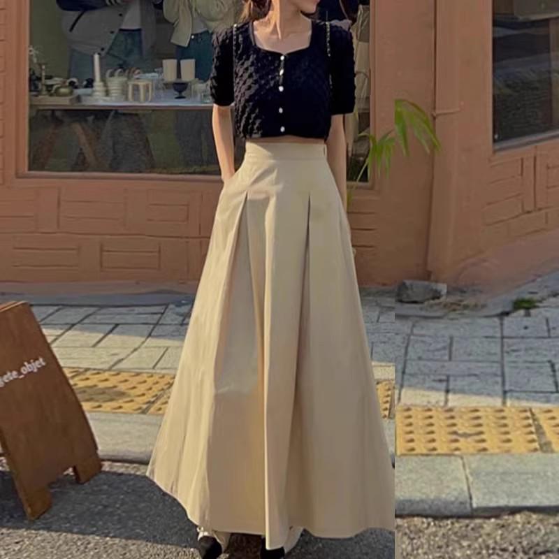Women s High Waist A-line Midi Skirt - Retro French Slimming Style, Large Swing Skirt for Spring and Autumn Large чорний
Women s High Waist A-line Midi Skirt - Retro French Slimming Style, Large Swing Skirt for Spring and Autumn Large чорний