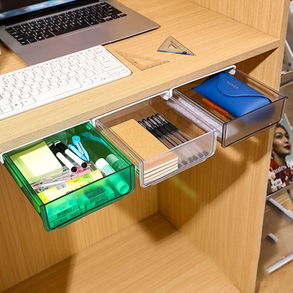 Self-Adhesive Table Shelf Storage Box Transparent Under Desk Drawer Cosmetics Stationery Organizer зелений
Self-Adhesive Table Shelf Storage Box Transparent Under Desk Drawer Cosmetics Stationery Organizer зелений