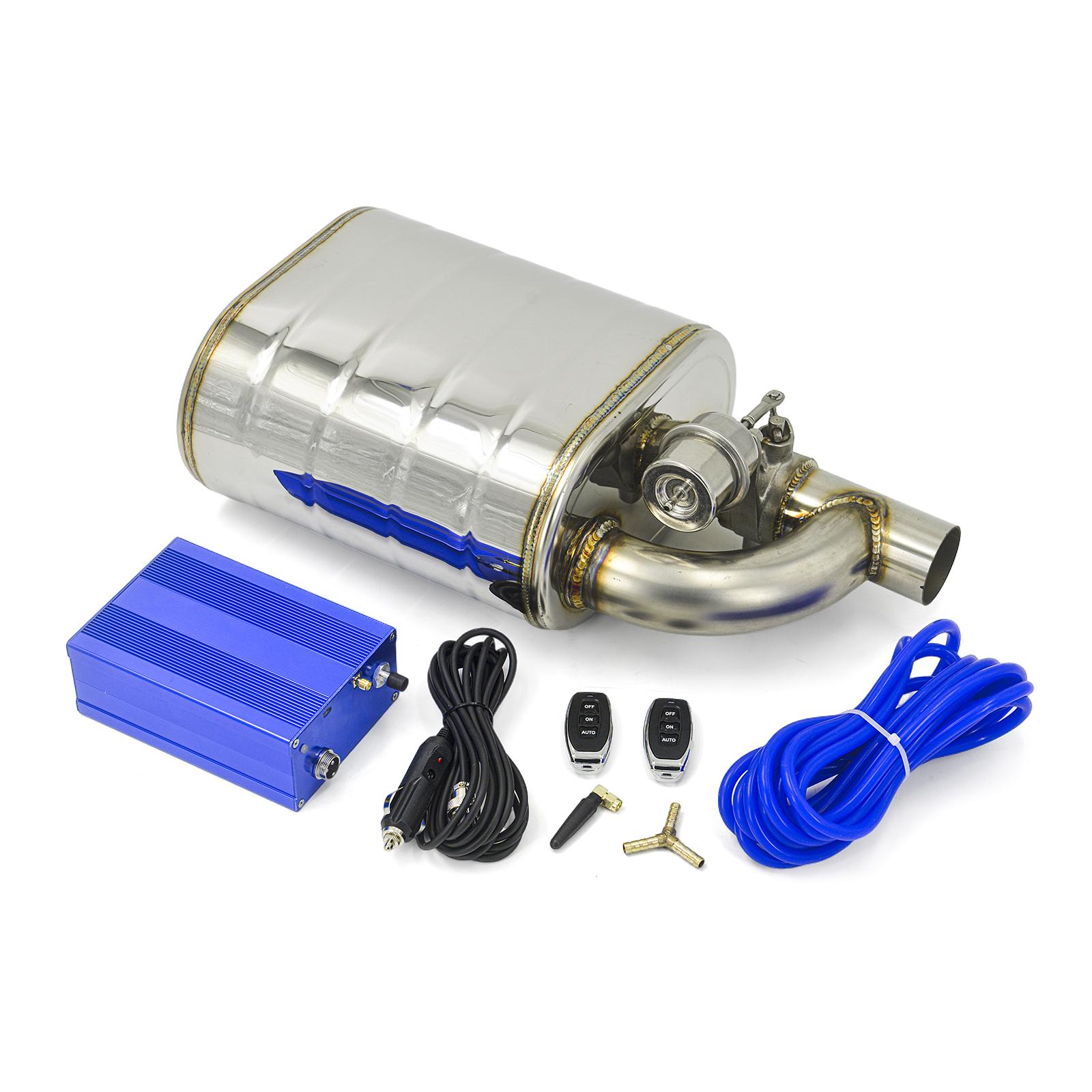 2/2.25/2.5/2.75/3 Inch Universal Exhaust Muffler With Dump Valve Stainless Steel Electric Exhaust Cutout Remote Control Set 51MM Left with Pump
2/2.25/2.5/2.75/3 Inch Universal Exhaust Muffler With Dump Valve Stainless Steel Electric Exhaust Cutout Remote Control Set 51MM Left with Pump