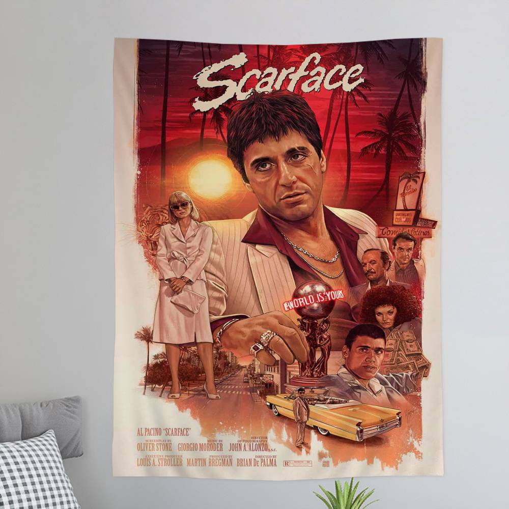 Vintage Classic Sscarface Chart Tapestry Art Science Fiction Room Home Decor Cheap Hippie Wall Hanging 74x94cm(29x37in)
Vintage Classic Sscarface Chart Tapestry Art Science Fiction Room Home Decor Cheap Hippie Wall Hanging 74x94cm(29x37in)