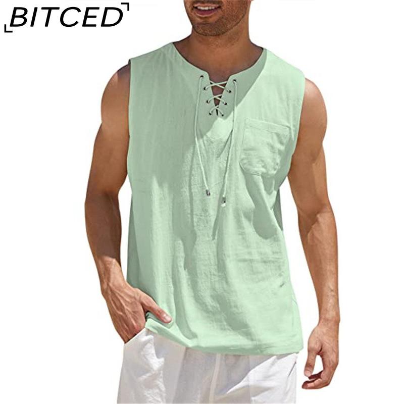 BITCED Men s V-neck Shirt with Tie-Front Fashion Solid-Colour Cotton-Linen Blend T-Shirt XXXXXL зелений
BITCED Men s V-neck Shirt with Tie-Front Fashion Solid-Colour Cotton-Linen Blend T-Shirt XXXXXL зелений