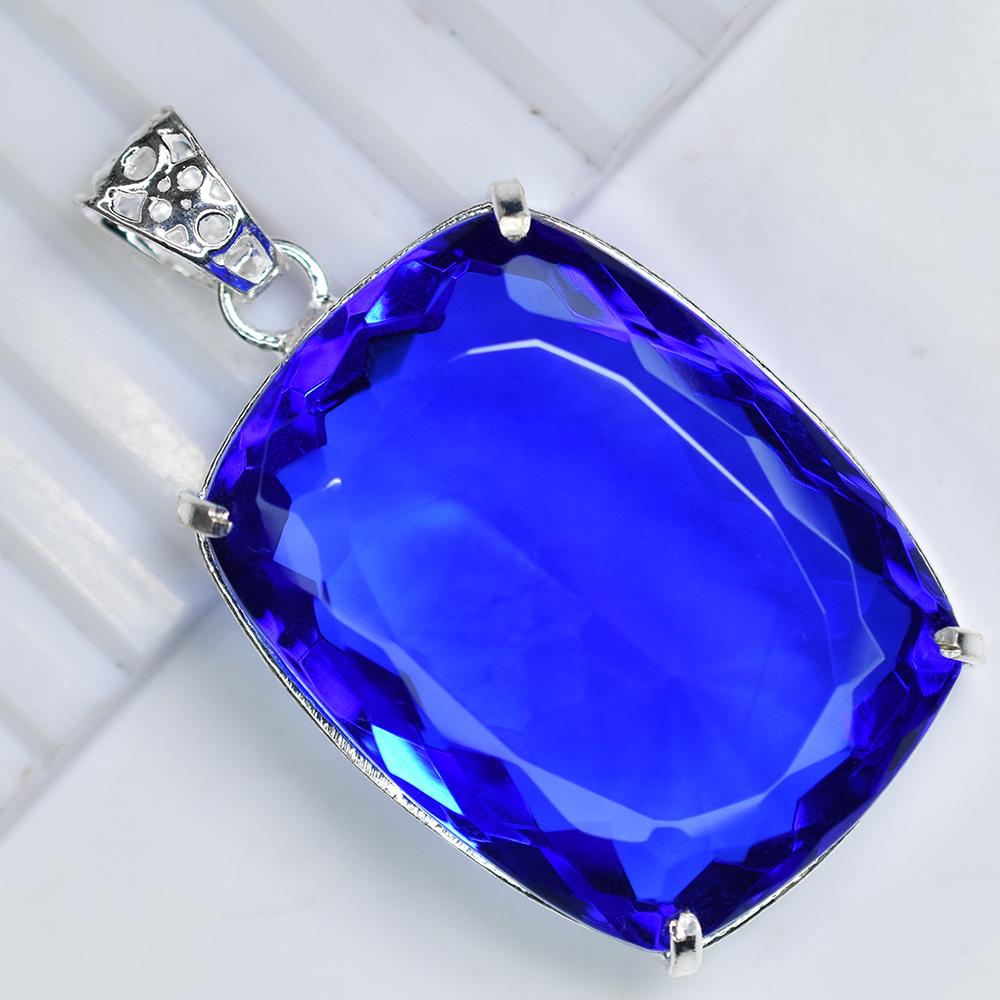 Certified 925 Starling Silver 138 Ct Lab Created Blue Sapphire Gemstone Pendant MY.PD-84-NS 49.5 mm approx синій
Certified 925 Starling Silver 138 Ct Lab Created Blue Sapphire Gemstone Pendant MY.PD-84-NS 49.5 mm approx синій