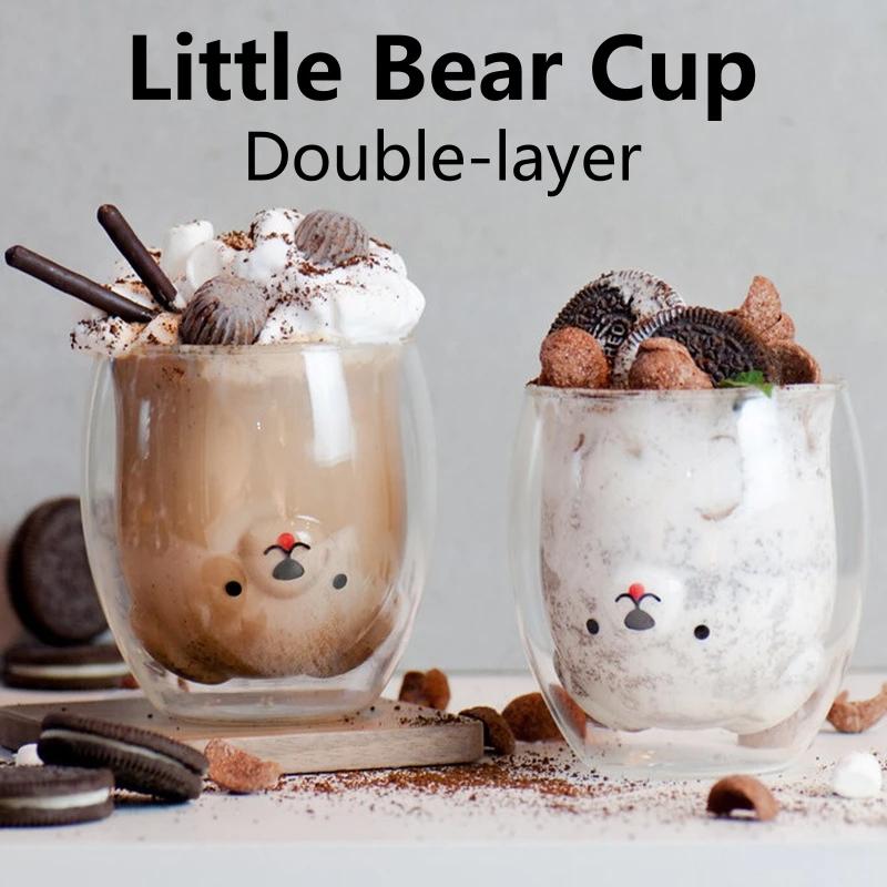 Little Bear Cup Creative Cartoon Animal Double-layer Coffee Mug Milk Glass Lady Cute Cat Duck Dog Christmas Gift Milk Mug 201-300ml
Little Bear Cup Creative Cartoon Animal Double-layer Coffee Mug Milk Glass Lady Cute Cat Duck Dog Christmas Gift Milk Mug 201-300ml
