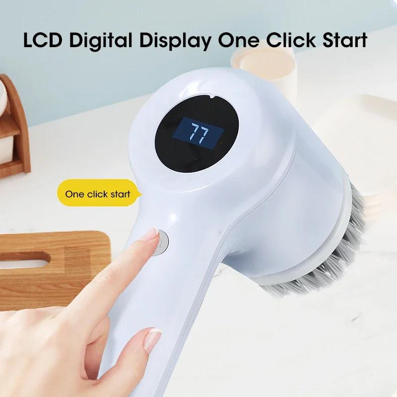 Electric Spin Scrubber Cordless Spin Scrubber with 5 Replaceable Brush Heads Electric Cleaning Brush Handheld Cleaning Brush серый
Electric Spin Scrubber Cordless Spin Scrubber with 5 Replaceable Brush Heads Electric Cleaning Brush Handheld Cleaning Brush серый